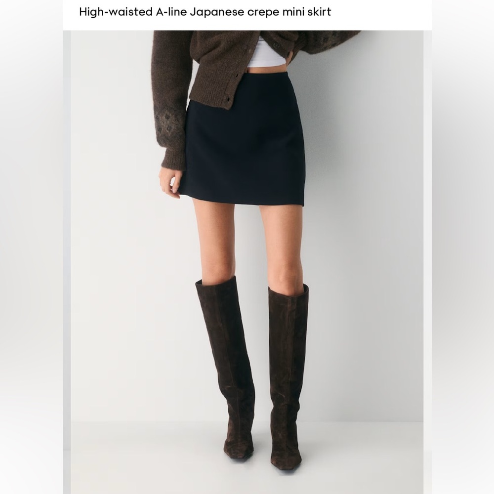 Aritzia Wilfred Classic Black Mini Skirt